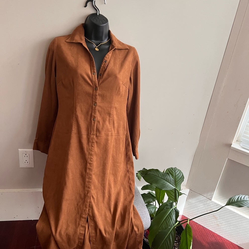Talbots camel  blouse shirtdress size 2 fits small brown